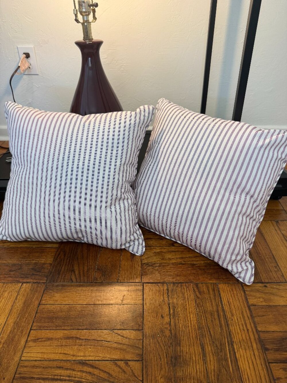 Set of 2 Brooks Brothers Striped Indoor/Outdoor Throw Pillows